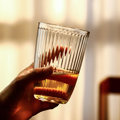 日式條紋威士忌杯酒吧專用古典杯雞尾酒杯複古烈酒杯玻璃洋酒杯子