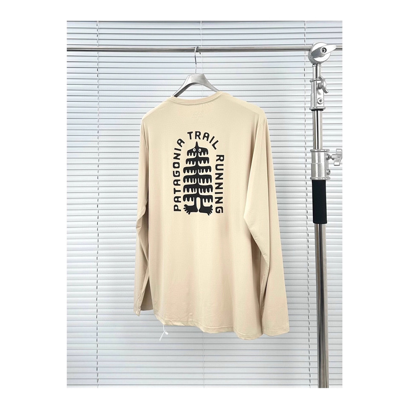 Pat Bata C1 Quick-Drying Mountain Print Long-Sleeved T-Shirt Capilene Cool Daily Same Style for Men and Women