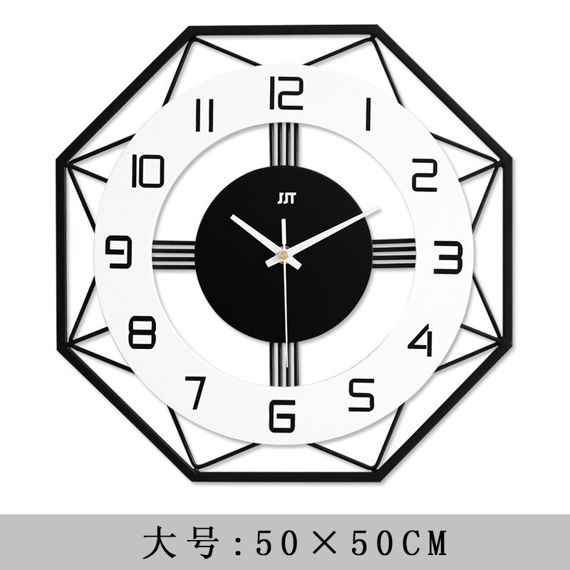 Reloj nórdico Reloj de pared sala de estar hogar moda personalizado creativo reloj atmosférico simple moderno reloj de cuarzo
