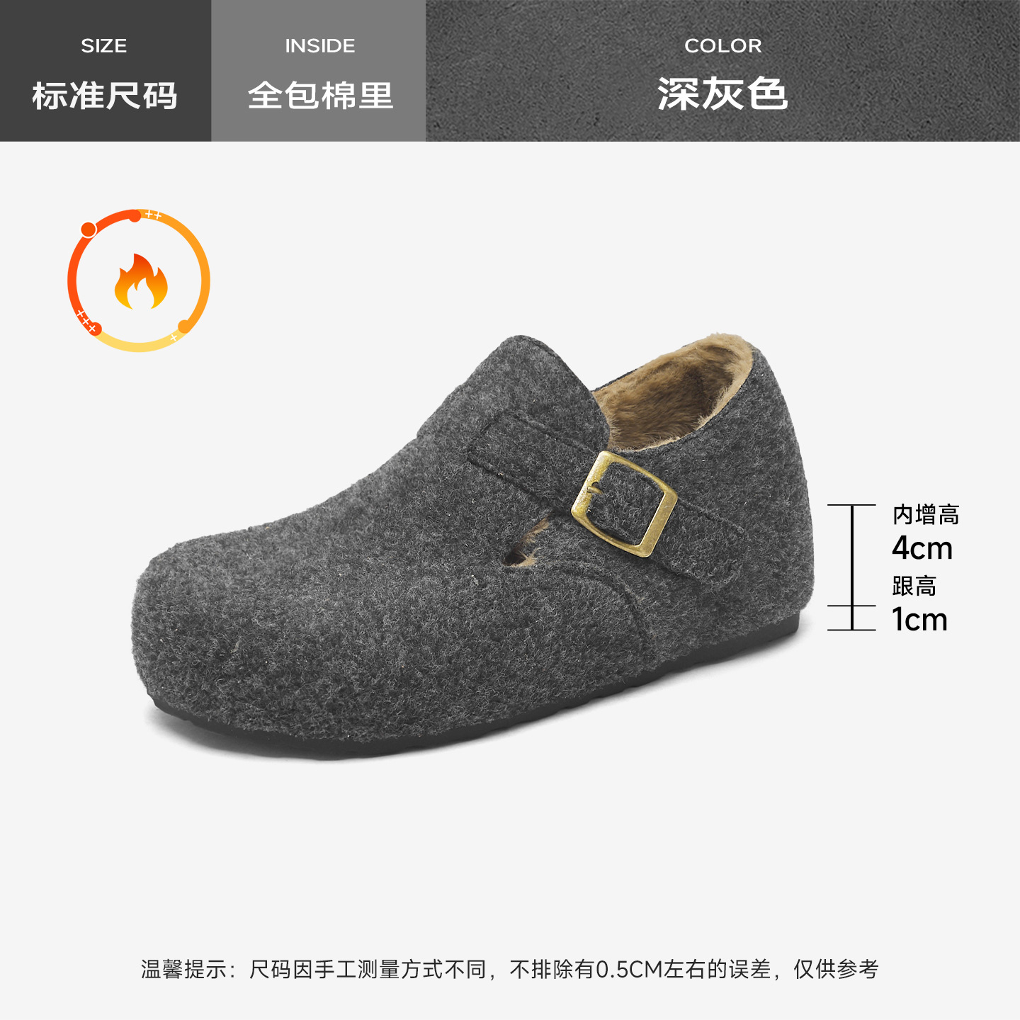 2025 nuevo invierno con suela gruesa y botas de nieve de algodón de lana para mujeres.