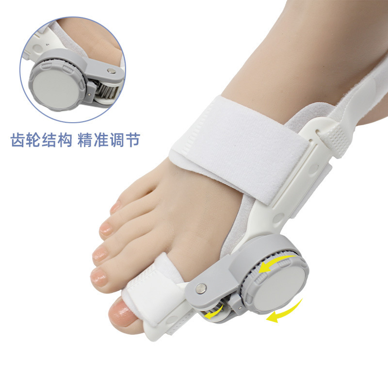 男性と女性用の新しい親指外反矯正整形外科用つま先セパレーター、夜間使用用のノブ付き調節可能なつま先分離矯正器|undefined