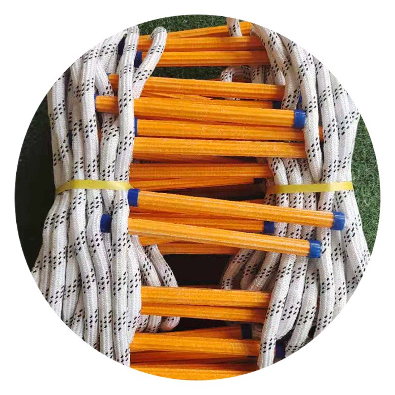 Прямая пожарная мягкая лестница аварийно-спасательная смола изолированная спасательная веревочная лестница нескользящая наружная мягкая лестница легкая и портативная