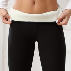 クロスボーダー新作冬用ベルベット厚手ヨガパンツ、無地ラムベルベットレギンス、女性用秋冬ハイウエストタイツ
