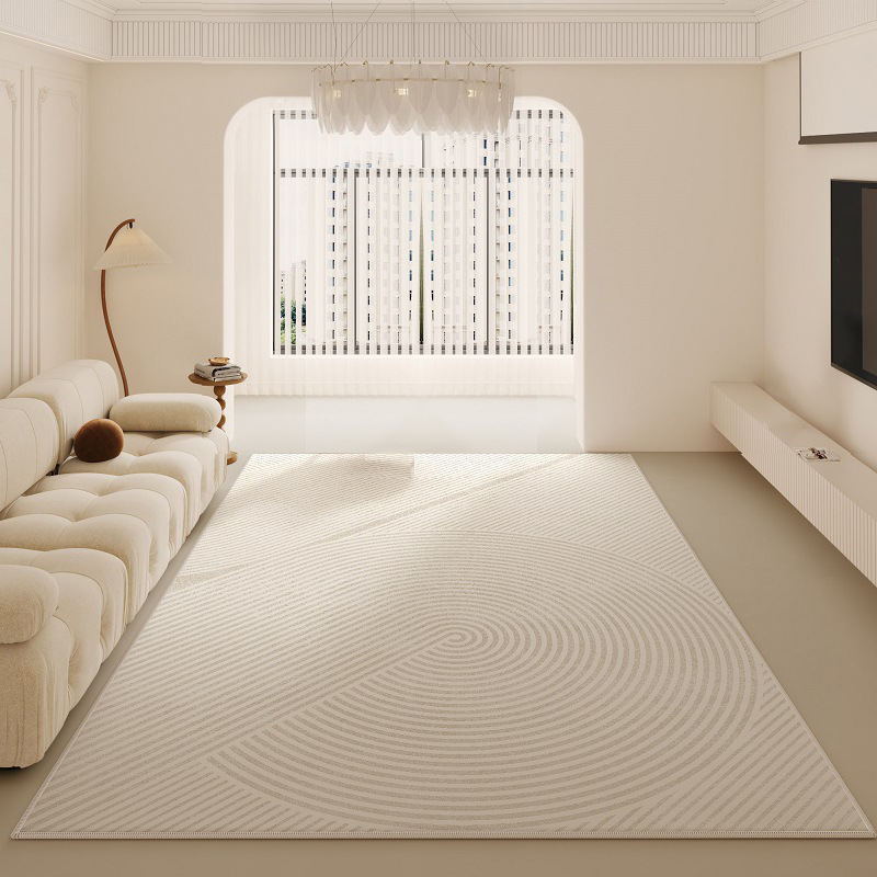 Alfombra de lujo ligera alfombra de lana de cristal alfombra de dormitorio alfombra de cama alfombra de gran área piso al por mayor