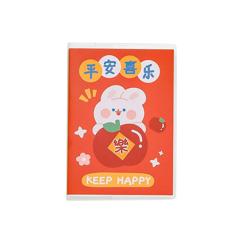 A7 Cartoon Notebook Set, Creative Portable Plastic Cover, Cute Pocket Notes, 10.7×7.5 cm