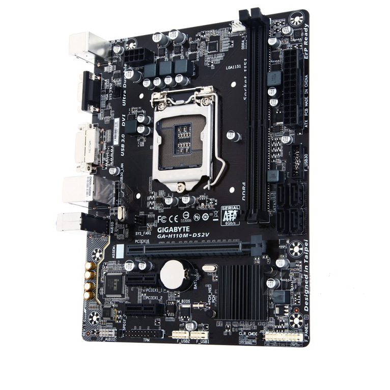 bo mạch chủ máy tính để bàn Gigabyte/GIGABYTE H110M-DS2V hỗ trợ chân cắm LGA1151