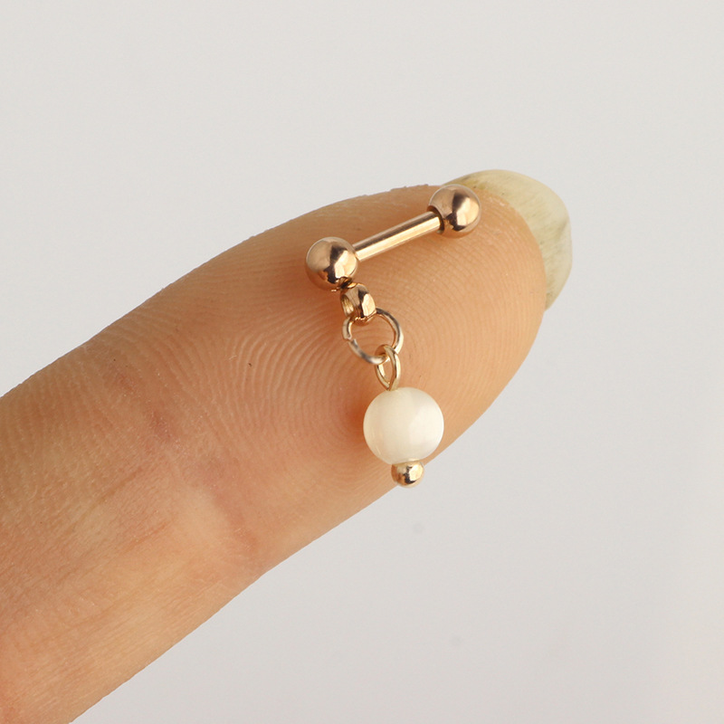 Stainless Steel Star Ear Bone Nail Barbell Earrings Double Head Screw Ball Earrings Popular Piercing Jewelry detail image 11