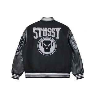 High Version Stu x Metalhe 30th Anniversary Heavy Joint Towel Embroidered Baseball Suit Fashion Brand Jacket