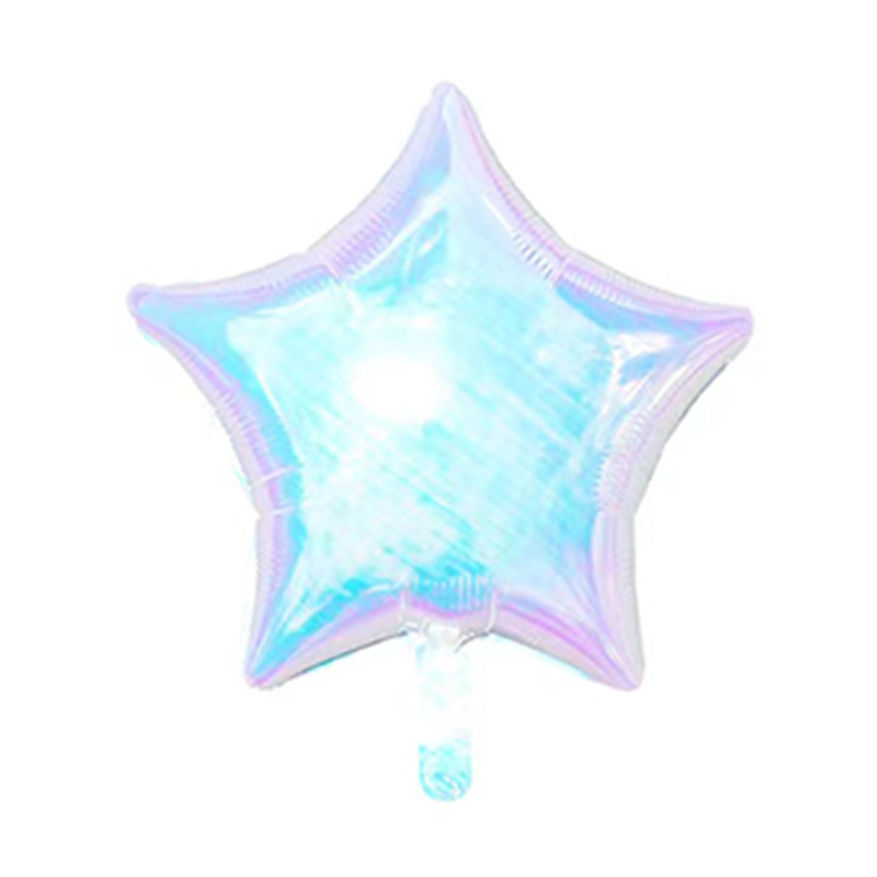 19寸炫彩五角星珍珠白