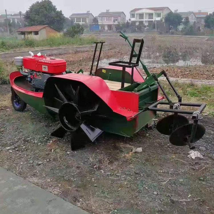 船式拖拉机 农用水田打田机 35马力船型机耕船 带倒退档位