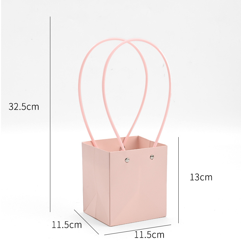 Bolso especial transfronterizo para flores, descuento al por mayor, bolsa trapezoidal de papel kraft impermeable, bolsa de embalaje de regalo, bolsa de ramo