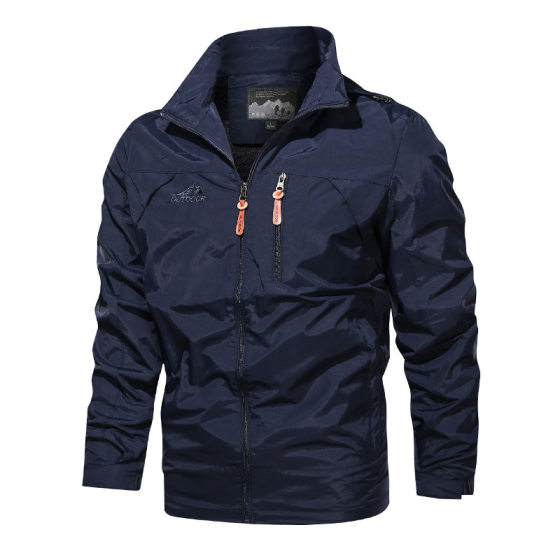 AliExpress 2024 New Spring and Autumn plus size Jacket Men's Windproof Waterproof Outdoor Hooded Jacket Men's Jacket