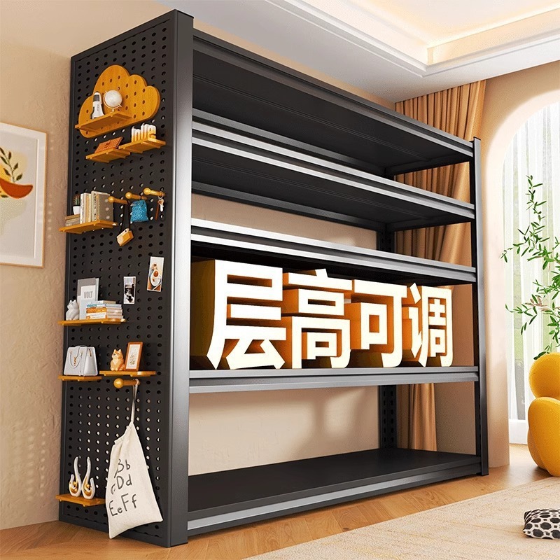 钢制货架多层家用置物架阳台储藏室收纳架加厚储物铁架子层高可调|undefined