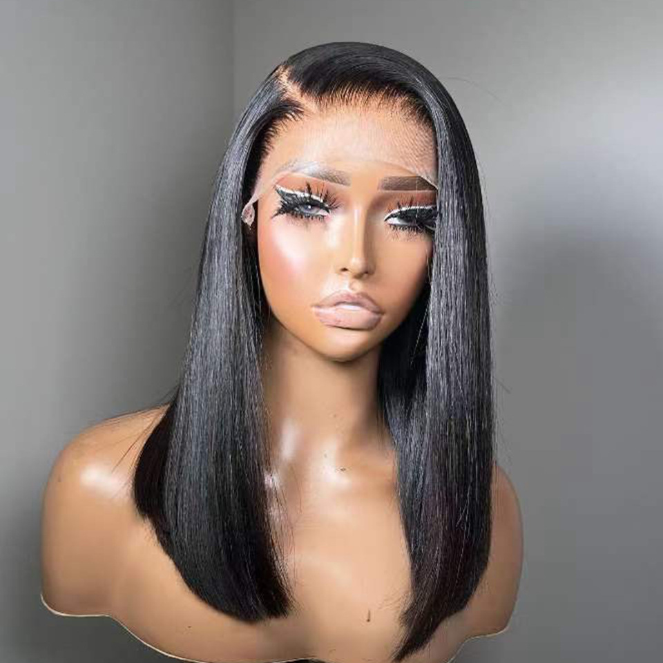 200 Density Bob Human Hair Wigs Front La...