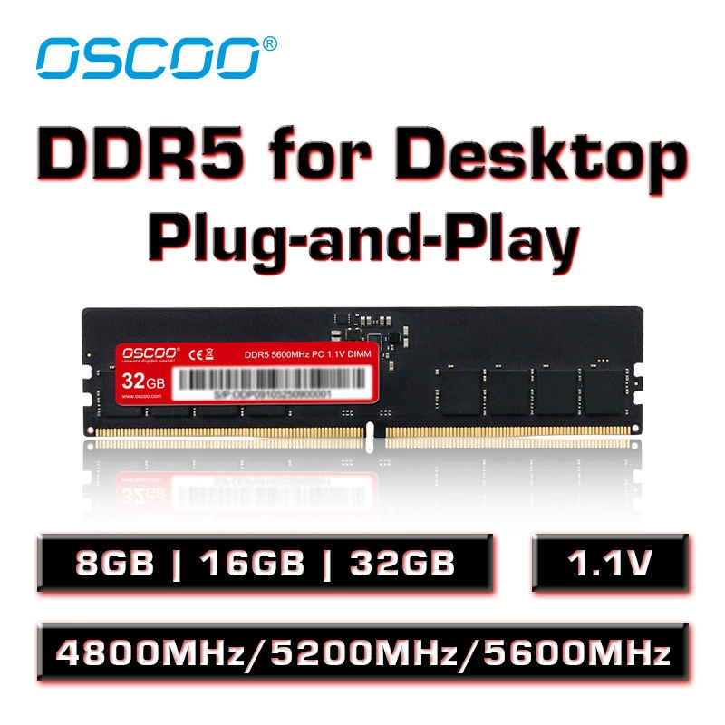 OSCOO настольный модуль памяти 5600MHz DDR5 16G/32G пятый поколение память для настольного компьютера производитель