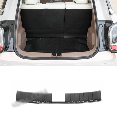 Suitable for 26 Models of: Dekorativ pedal başlıqları - trunk-inside-1-piece-of-inner-rear-guard-stainless-steel-black-titanium-brushed-applicable-to-2026-wuling-bingo-pro