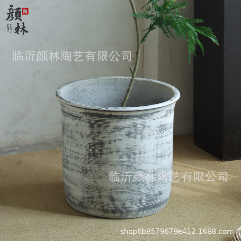 Terrizaje de cemento de gran calibre plantación de árboles maceta gran casa sala de estar hotel verde paquete suave patio villa decoración maceta