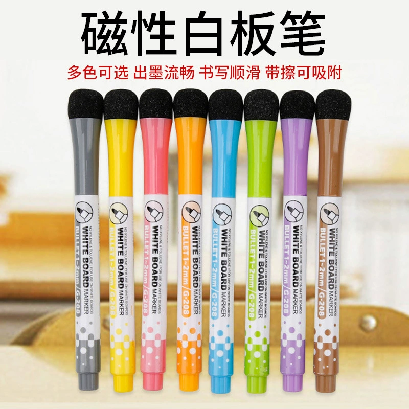 Детская Магнитная Щетка для белой доски щетка стираемая пряжка для ремня кисть для письма тонкая голова 8 видов цветов Ручка для белой доски граффити