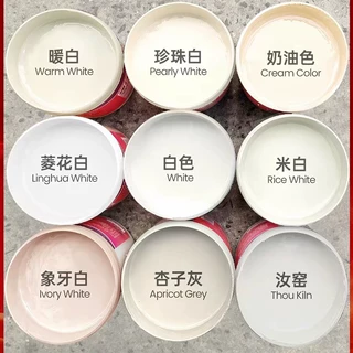 网红打卡杏子灰墙面漆可可蛋奶涂料珍珠白内墙漆奶咖色浅色漆乳胶