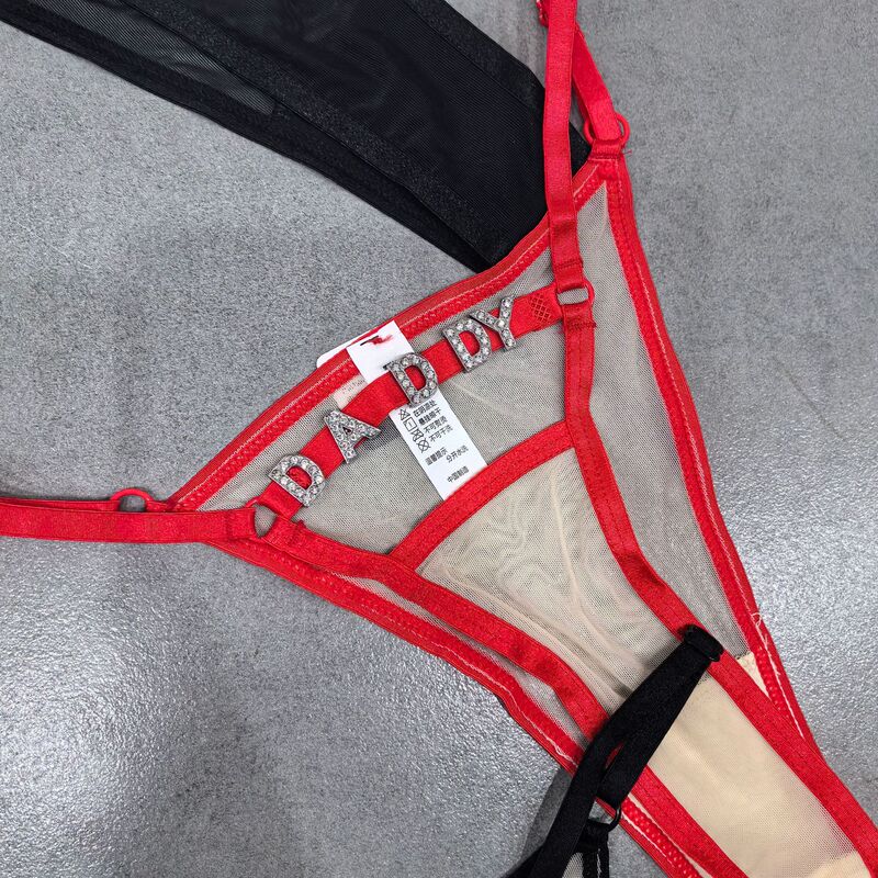 One order change letters DIY adjustable size diamond decoration letters sexy temptation thong women's sexy underwear