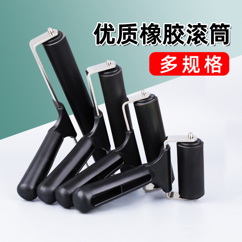 Impresión rodillo de impresión de mango de plástico rodillo de vinilo rodillo de impresión de impresión de impresión de 6cm / 10cm rodillo de caucho de alta calidad fabricantes al por mayor