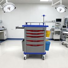 医用急救车病房移动输液车加厚ABS麻醉车静音抗菌材质