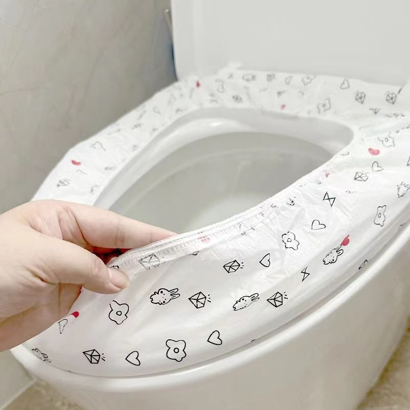 Disposable Toilet cover hotel double-layer printed maternal toilet mat individually packaged travel disposable supplies