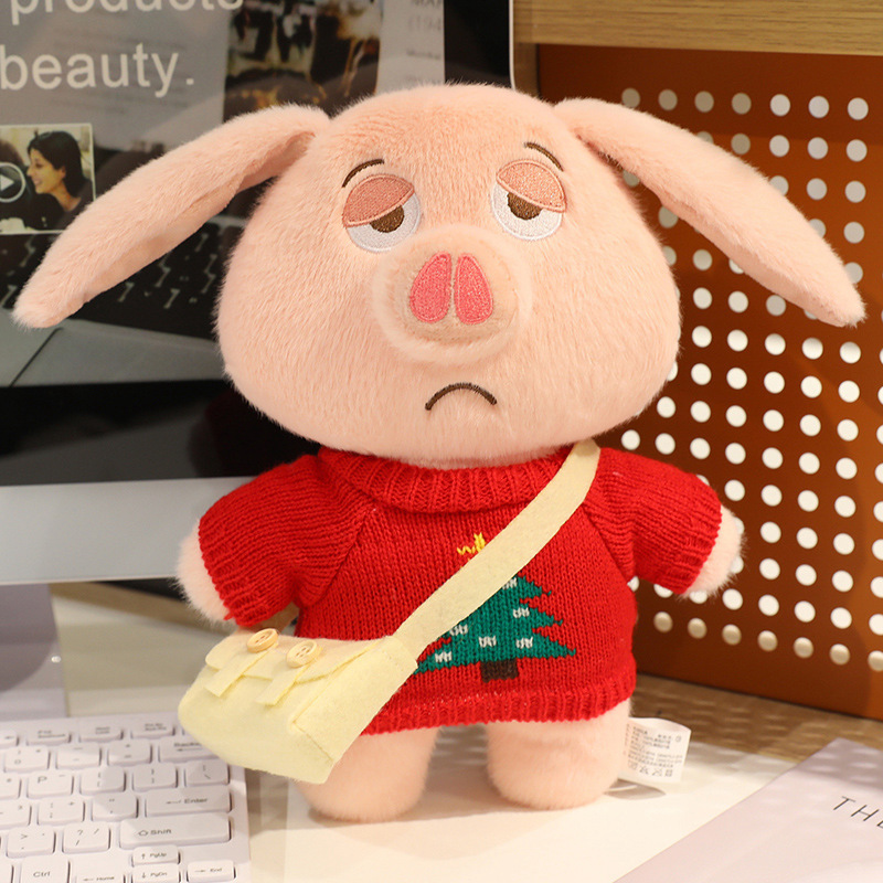 Transformado en una muñeca de montura de cerdo volador, linda muñeca, orejas plegables, regalo de vacaciones complicado de alto valor