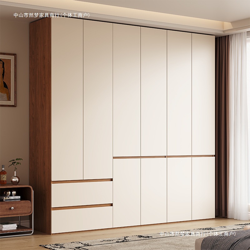 Thickened Solid Wood Wardrobe for Bedroom Home Storage Closet, Deepened 60 Storage Cabinet, Floor-Standing Whole House Cabinet