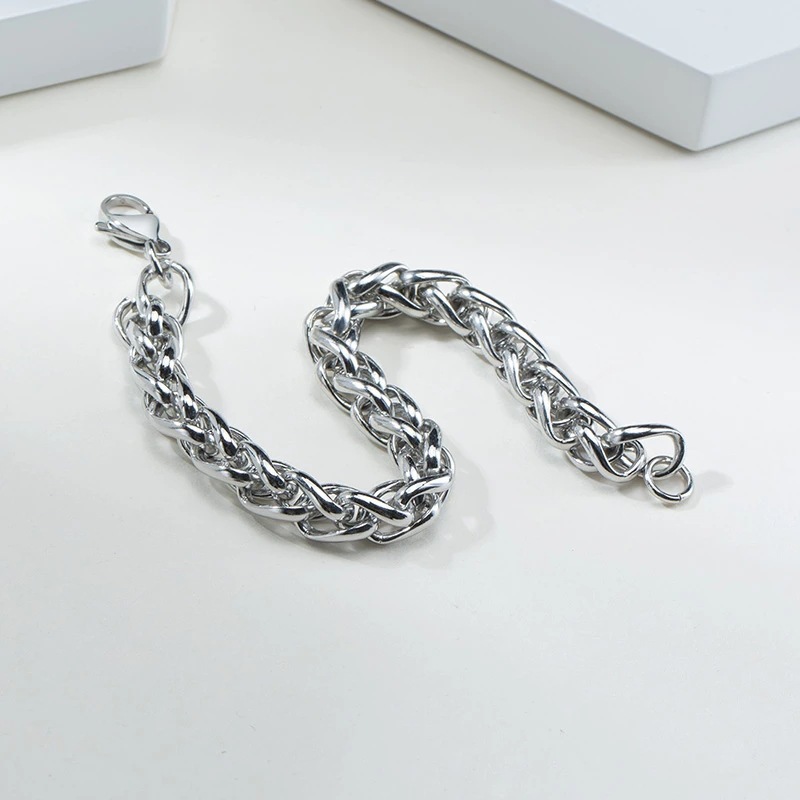 Geometric Pattern Men's Gender Fashion Geometric Titanium Steel Metal Men's Bracelets Men's Chain Bracelets