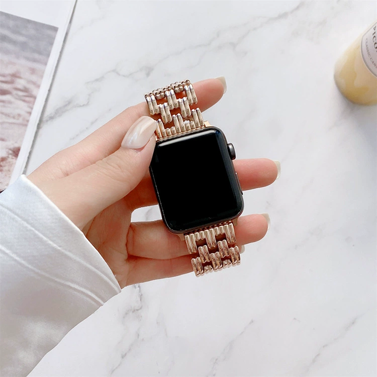 Применимо к браслету Apple 1234567 поколения iWatch SE с двойным металлическим ремешком с пятью жемчужинами новой версии 22