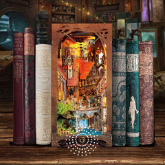 跨境新品聖誕節禮物幻戒靈谷書立diy手工小房子拼裝玩具模型熱銷