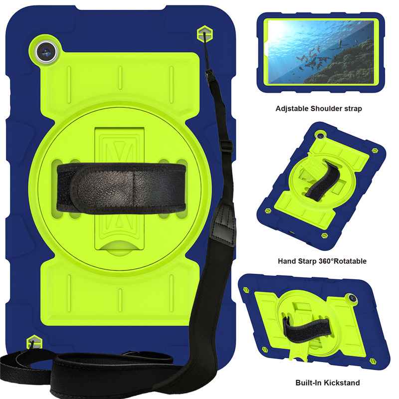 Suitable for 8.7 inch A9 rotating shell X110 anti-fall cover tablet computer armor bracket protective cover with shoulder strap