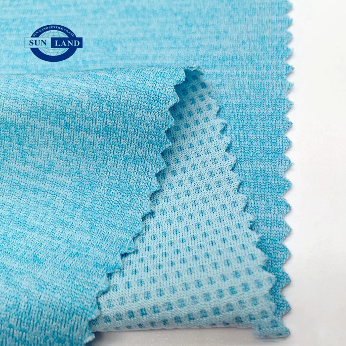 环保双色蜂巢足球网眼布 阳涤弹力针织洞洞布 六角网布运动面料