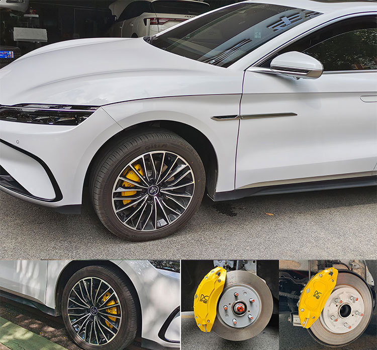 Suitable for Byd Qin Plus Brake Caliper Cover Modified Han, Tang, Song and Yuan Aluminum Alloy Cover Destroyer 05 Seal E9