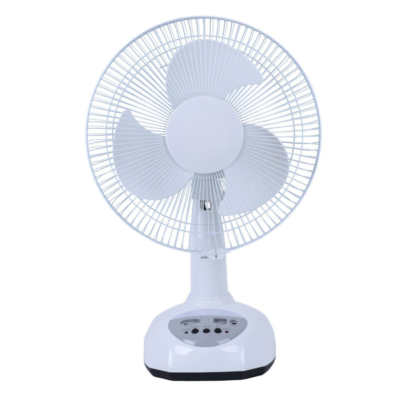 Mejores ventas de ventilador de mesa de carga solar de 12 pulgadas en el sudeste asiático AC DC carga con bombillas y paquetes solares