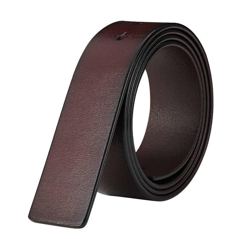 Cinturón de cuero genuino de los hombres patrón de cocodrilo cinturón sin cabeza antiguo sin plomo tira de cinturón de hebilla lisa