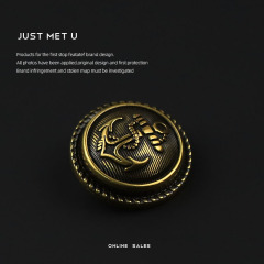 YOKO Anchor Bronze Metal Button Tweed Jacket Xiaoxiang Retro Style Suit Fur Coat Button