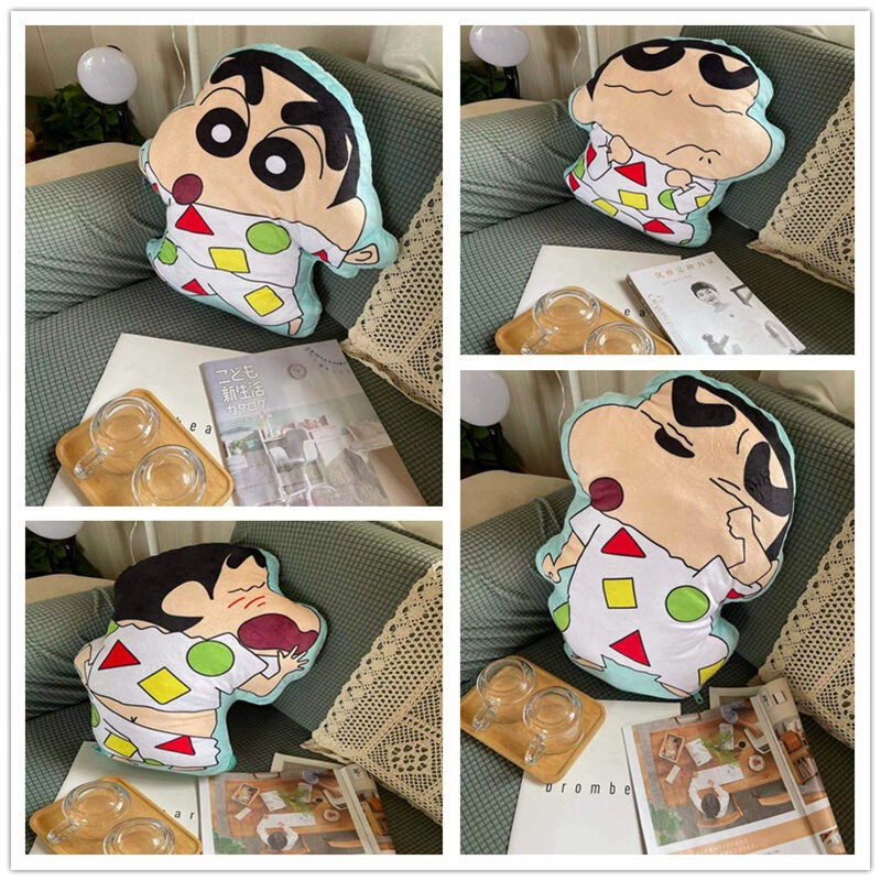 크레용신짱 이모티콘 패키지 베개 담요 겸용 의자 쿠션 에어컨 담요 애니메이션 주변품 수면 베개 인형