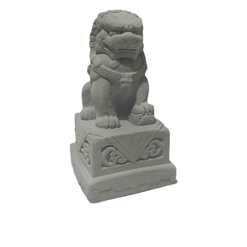 Интернет знаменитости цементный камень лев миф Лев китайский стиль настольные украшения прозрачная вода бетон китайский креативный подарок