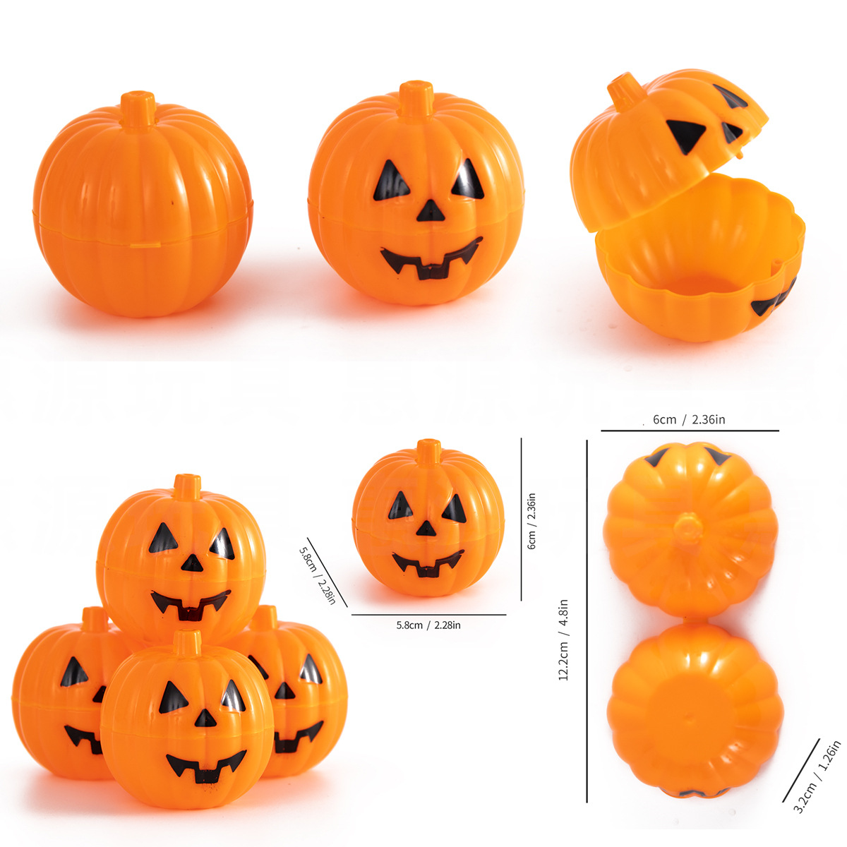 Cross-Border Manufacturer Halloween Ghost Face Pumpkin Head Shaped Box Candy Toy Decoration Container Ornament Gift Giveaway