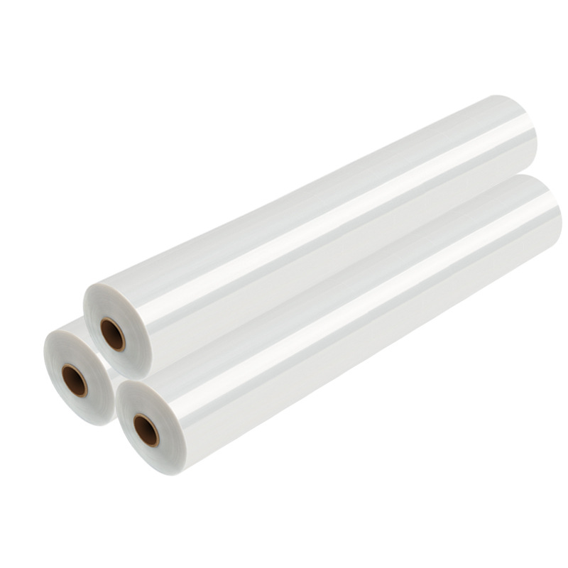 Embalaje de tela PE película termorretráctil rollo de tela máquina de embalaje automática película termorretráctil transparente GRS negro opcional