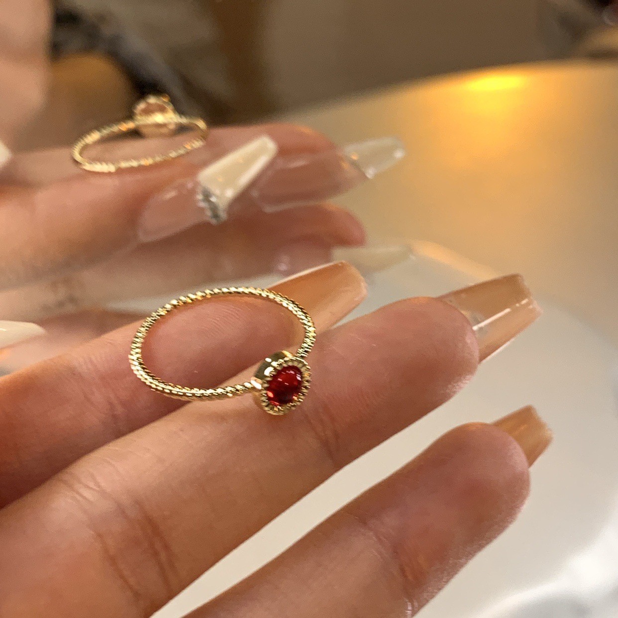 Anillo de circonita de perlas de viento ins, nicho femenino, sentido de alta gama, simple y ligero, anillo de novia de lujo, anillo de apertura de temperamento al por mayor