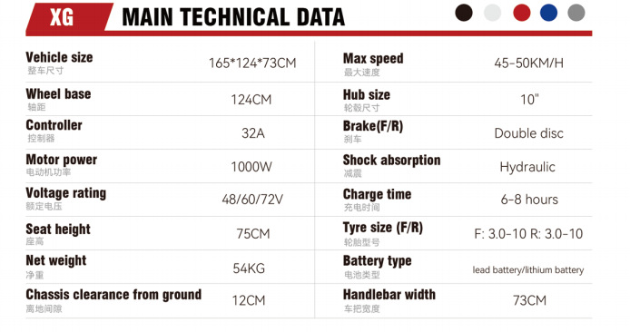 XG Electric Motorcycle High Power Scooter