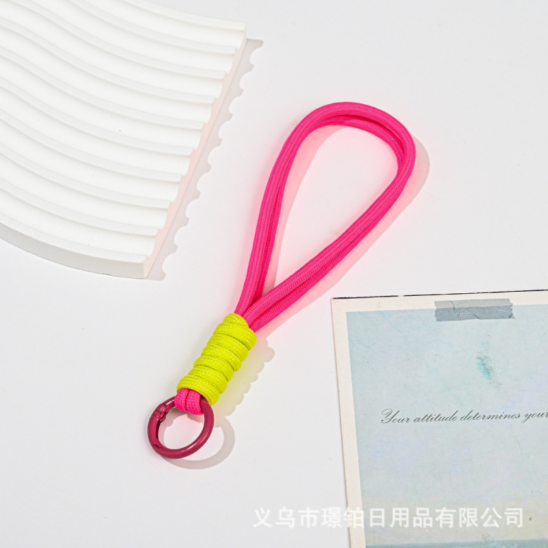 小红书爆款简约手机挂绳彩色编织钥匙扣挂绳拼色手机绳水杯绳批发|undefined