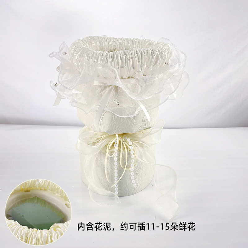 七夕情人节公主风花束成品花壳免包DIY插花材料零食水果鲜花包装|undefined