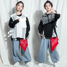 儿童街舞嘻哈套装帅气现代舞练功服hiphop演出服少儿爵士舞服装酷