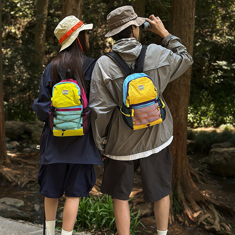 Color contrastante mochila para niños, niños y niñas, viajes de moda cool, mochila de montaña ligera, mochila para bebés, jardín de infantes