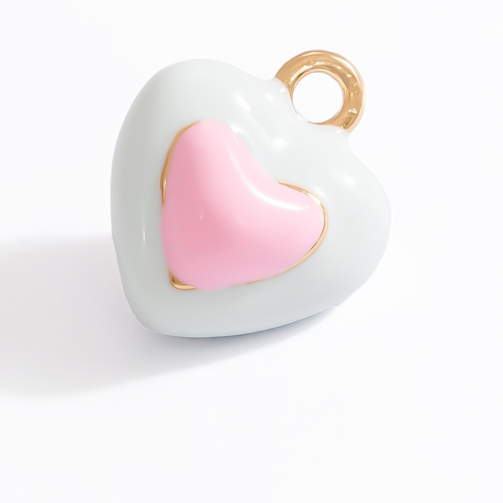 3g Weight 0.03µm Gold Plating Thickness Electroplating Gold Plating Process Pendant Jewelry Making Type KC Golden Plated Plating Material 1 Piece Quantity Alloy Material Heart Shape, Gift Box Pattern Cute Style Enamel, Plating Craft 1 Piece Alloy Heart Shape Gift Box Pendant 10