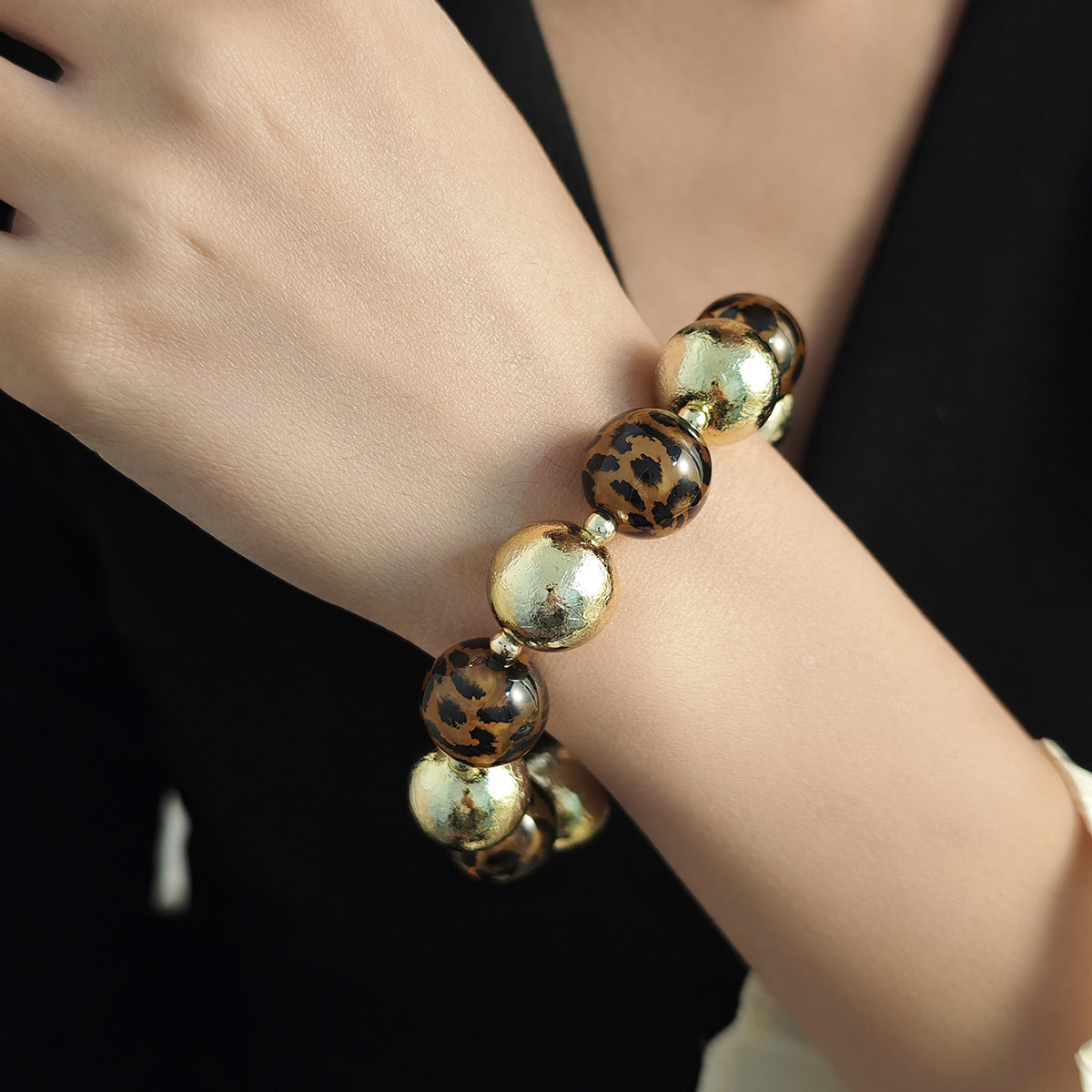 30g Weight Bracelets, Necklace Classification 1 Piece Quantity Holiday, Daily Occasion CCD, Resin Material Leopard Pattern Women's Gender Plating Design Vintage Style Style Vintage Style Leopard CCD Resin Plating Women's Bracelets Necklace 8